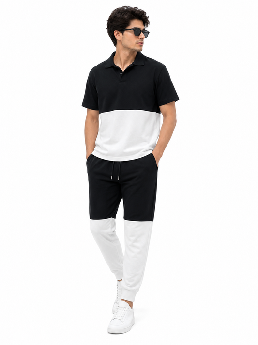 Blak & white boys polo trousers
