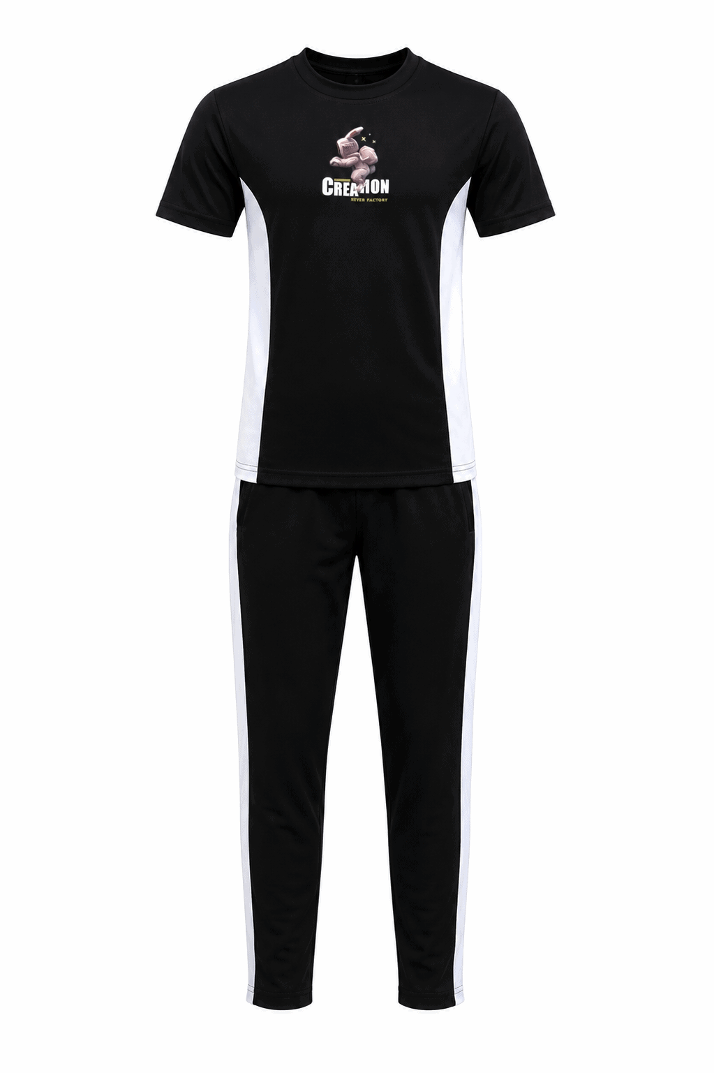 Boys Casual Side Panel T-Shirt & Trouser Set