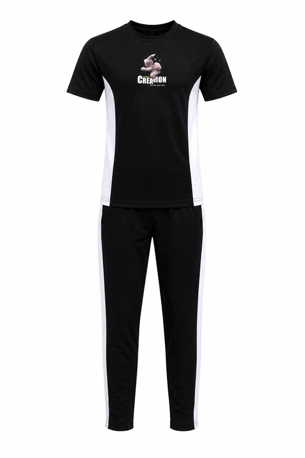 Boys Casual Side Panel T-Shirt & Trouser Set