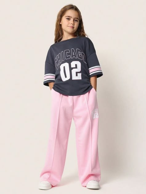 Girls Half Long T-Shirt, Trouser
