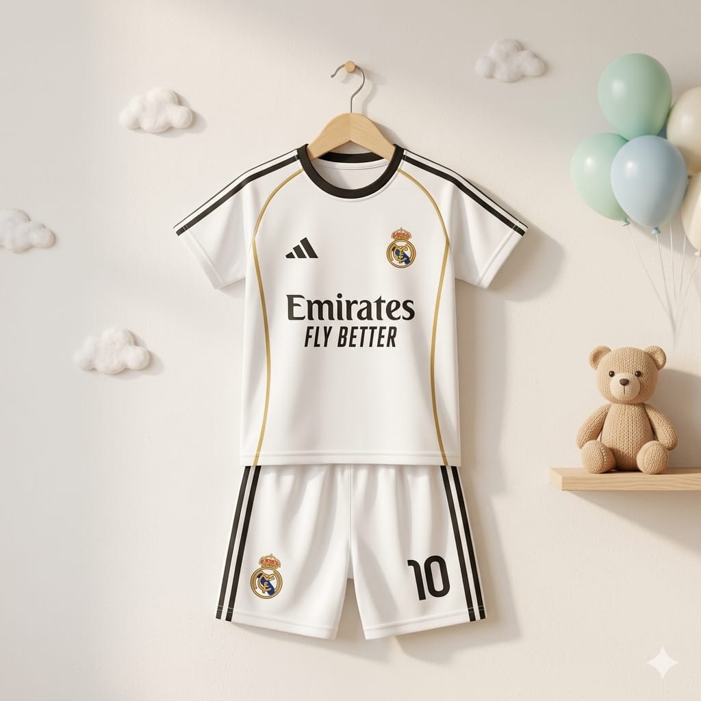 Emirates white Jersey with piping t,shirt,shorts