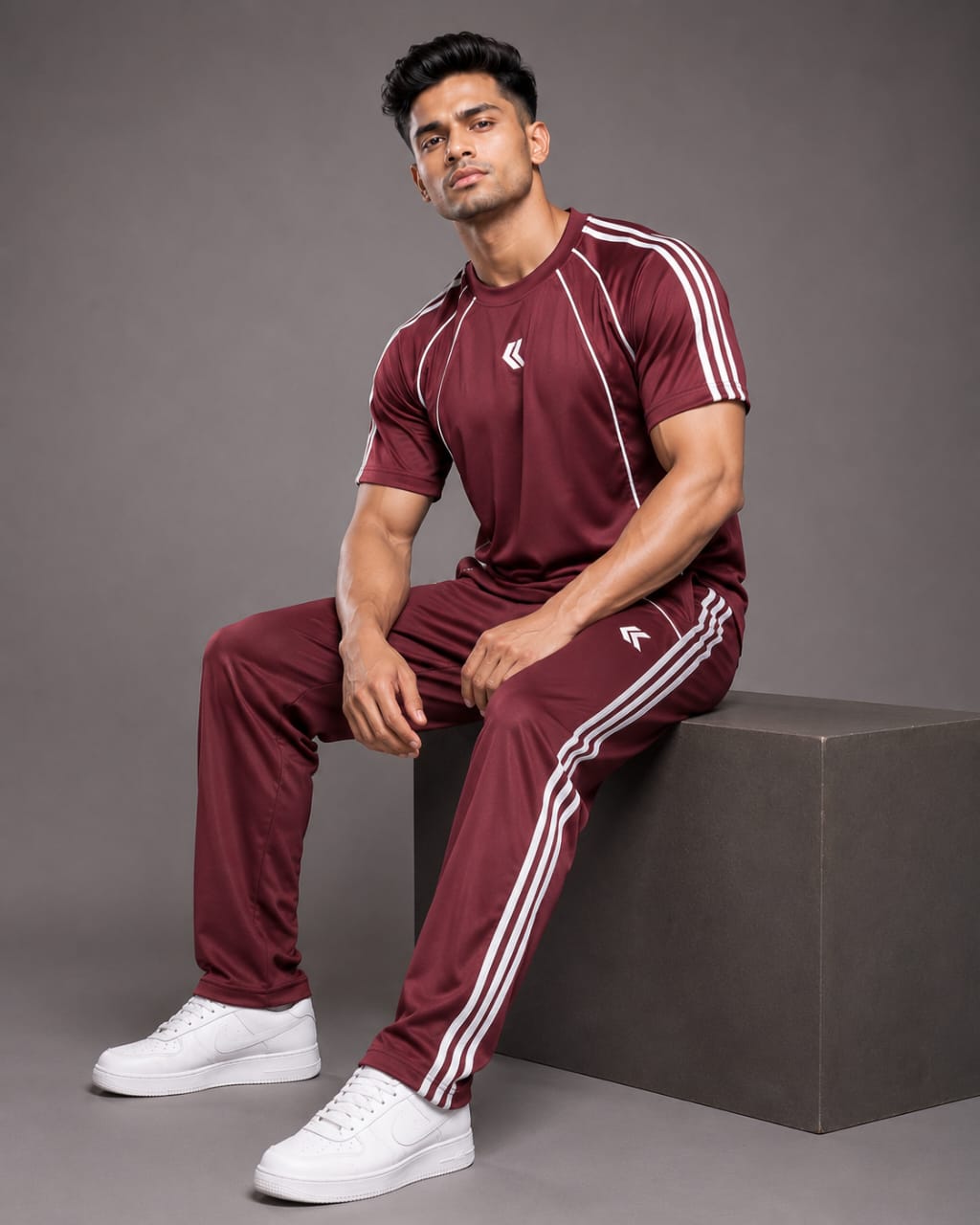 Boys tracksuit with white stripes