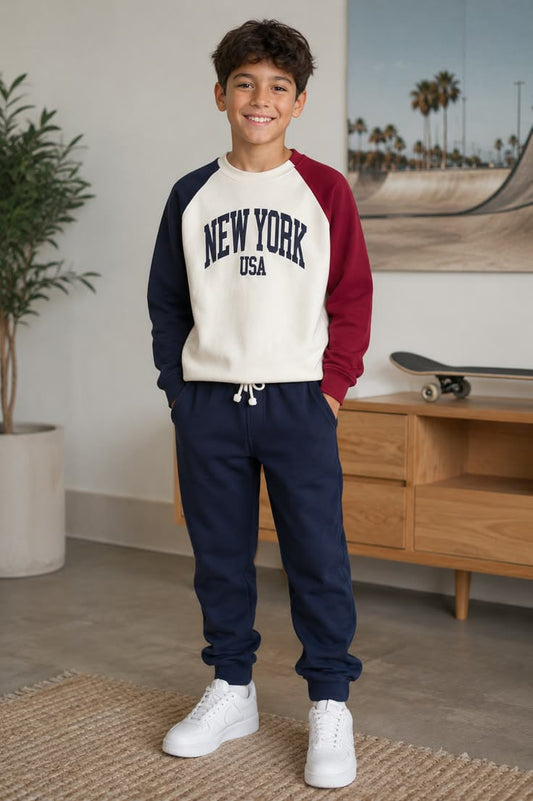 Boys Raglan T-Shirt, Trouser - Jersey Fabric